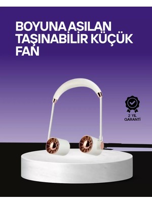 Nemere Ithalat Boyun Askılı Katlanabilir Fan 1000 Mah USB Şarjlı Taşınabilir