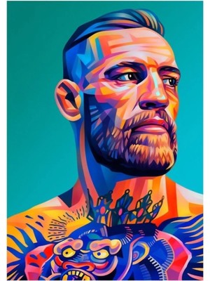 Universal Conor Mcgregor Tablo Ahşap Poster Dekoratif