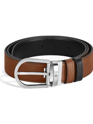 Montblanc Sartorial At Nalı Tokalı 35 mm Çift Taraflı Deri Kemer 198411