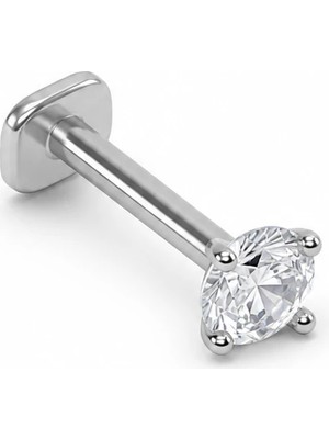 Nur Silver Taşlı Çelik Tragus Küpe NUR-KE03427