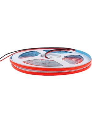 5V 5mm Ince Esnek Cob Şerit LED Kırmızı 400 Ledli IP20 5m