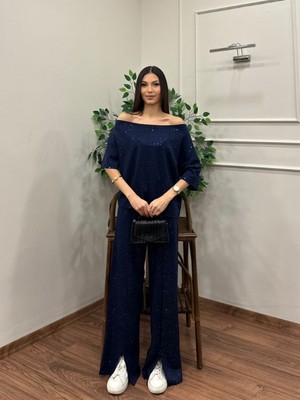 Orjinal Blue Simli Kumaş Tek Omuz Salaş Alt Üst Takım