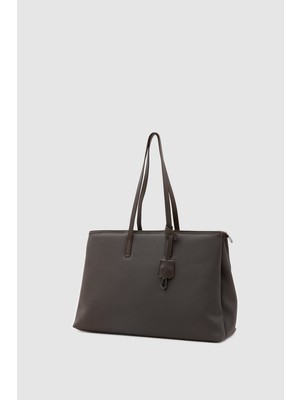 Shule Bags 15" Twill Dokulu Teknik Kumaş Laptop Çantası Acı Kahve