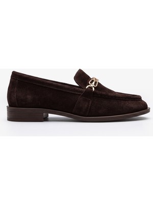Louis Cardy Monroe Kahverengi Süet Deri Kadın Loafer