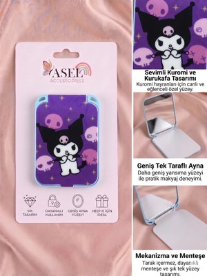Asel Aksesuar Karakter Figürlü Katlanabilir Tek Taraflı Cep Aynası Farklı Renk Seçenekli
