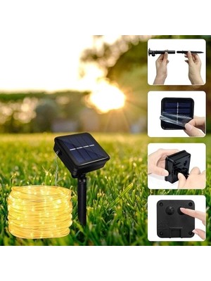 Aylina Mey Ithalat® 10 Metre Güneş Enerjili Hortum LED Işık