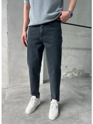 Difransel Jeans Rahat Kalıp Trend Fit Antrasit Boyfriend Jean
