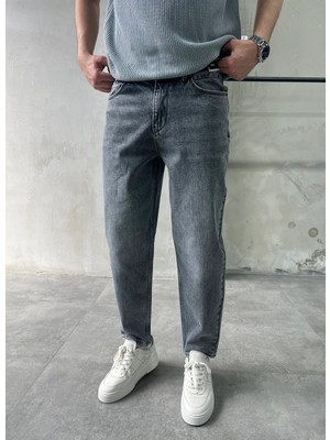 Difransel Jeans Rahat Kalıp Gri Boyfriend Jean Pantolon