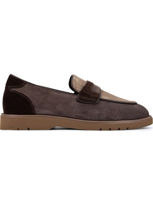 Tamer Tanca Erkek Hakiki Deri Kahverengi Loafer Ayakkabı 1171 295-01 Erk Ayk Y26 Taupe/sıgaro
