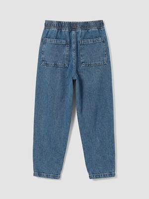 LC Waikiki Indigo Barrel Fit Erkek Çocuk Jean Pantolon