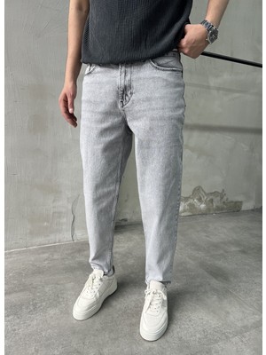 Difransel Jeans Rahat Kalıp Açık Gri Boyfriend Jean Pantolon