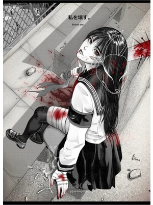 Universal Liseli Kız Kitsune Tablo Ahşap Poster Dekoratif