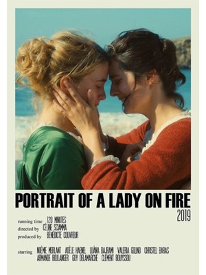 Universal Portrait Of A Lady On Fire Alternatif (4) Tablo Ahşap Poster Dekoratif