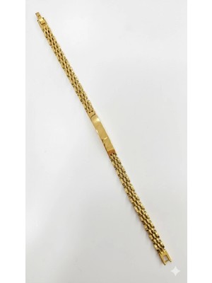 Sepetopia Çelik  Erkek Çelik Bileklik Boy 21.5 cm / En 0.6 Cm  - EBL0053
