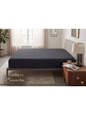 Evanora Home Textile Battal Boy Pamuklu Penye Lastikli Çarşaf - Yumuşak Doku