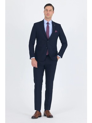 İmza Kırlangıç Yaka Düz Slim Fit 6 Drop Takım Elbise 1001260011