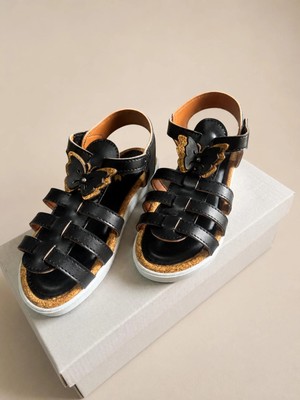  MRGNS985 - Mergenshoes BF983 Siyah Günlük Kız Çocuk Sandalet