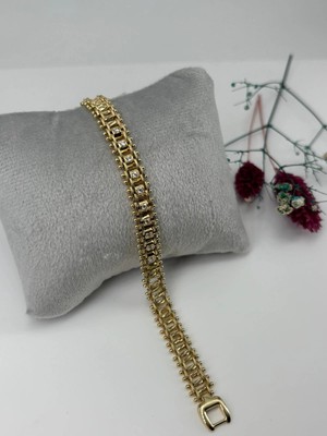 Svoria Store Zirkon Taşlı Pirinç Zirkon Bileklikler 19 Cm  - KBL0344
