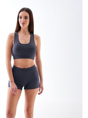 Soul Of You Soulofyou  Ultra Soft Şort&crop - Füme