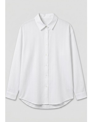 Norshen Oversize Uzun  Taraklı Basic Gömlek