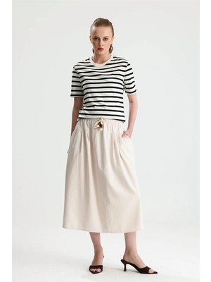Rose Arya Taş Gabardin Etek