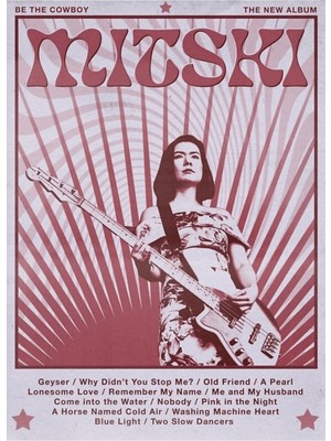 Universal Mitski Be The Cowboy Retro Albümü Parça Listesi Tablo Ahşap Poster Dekoratif