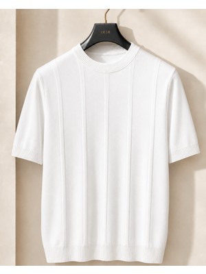 Ixir Yarım Fermuarlı Regular Kalıp Polo Yaka Triko T-Shirt
