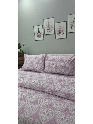 Sertu Tekstil Çift Kişilik Nevresim Takımı Kalplı