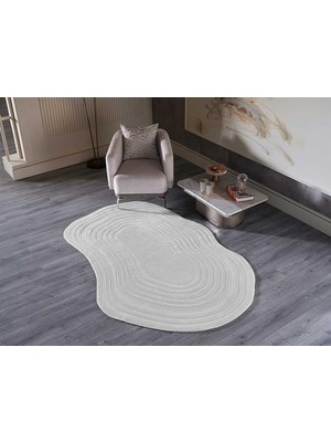 Gümüşsuyu Lugano Art 19040 Modern Oval Antitoz Halı Krem