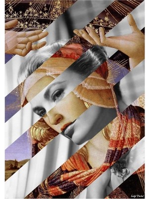 Universal Magnificat'ın Madonna'sı, Sandro Botticelli ve Grace Kelly Tarafından Tablo Ahşap Poster Dekoratif