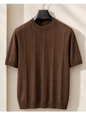 Ixir Bisiklet Yaka Regular Fit Hafif Kumaşlı Triko T-Shirt