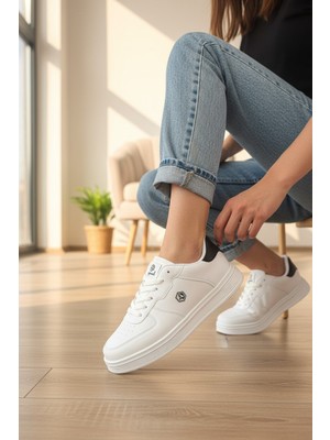 Enoch Unısex Lumber-Style Pürüzsüz Dokulu ve Düz Kalın Tabanlı Rahat Günlük Sneaker Spor Ayakkabı