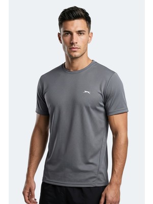 Slazenger Haunted I Erkek  Koyu Gri Tişört