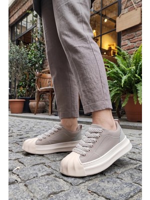 In Step Flay Kalın Bağcıklı Gri Unısex Sneaker