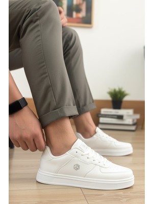 Enoch Unısex Lumber-Style Pürüzsüz Dokulu ve Düz Kalın Tabanlı Rahat Günlük Sneaker Spor Ayakkabı