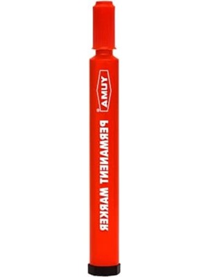Esranın Dünyası Yuma Koli Kalemi, Alkol Bazlı Mürekkep, 3 mm Yuvarlak Uçlu, Permanent Marker, Tüm Yüzeyler Için, Suya Dayanıklı, Hızlı Kuruyan, Endüstriyel Kalem (Kırmızı, Adet, 12)