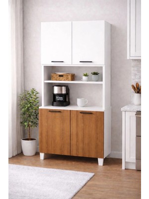 Lale 207 cm Çok Amaçlı Dolap Atlantik Çam/beyaz
