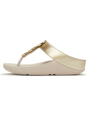 Kadın Terlik HJ1-675 Fitflop Halo Bead-Cırcle Metallıc Toe-Post Sandals