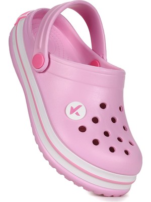 Kiko Kids Magda Kız Çocuk Terlik Pembe Renk Eva Malzemeden Plaj ve Havuz İçin Uygun