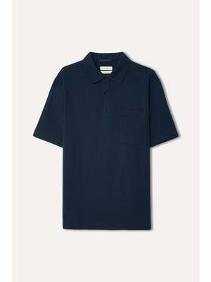 Mudo Erkek Lacivert Regular Fit Kısa Kollu Gömlek