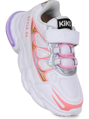 Kiko Kids Style Faylon Taban Günlük Cırtlı Kız Çocuk Spor Ayakkabı