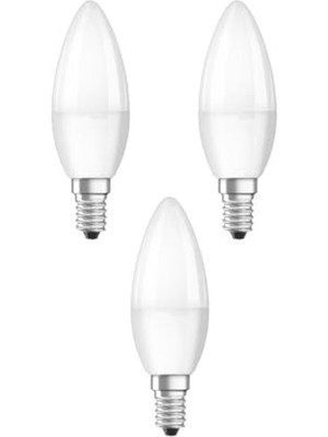 Esranın Dünyası 6W LED Mum Ampul Sarı Işık 3000K 3 Adet - E14          [enerji Sınıfı F]