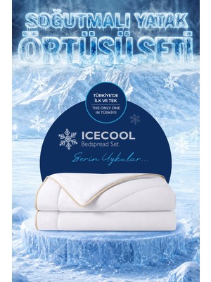 Evien Home Soğutmalı Yatak Örtüsü Seti Tek Kişilik Serinletici Soğuk Icecool 2 Parça Çift Taraflı Krem Kırık Beyaz