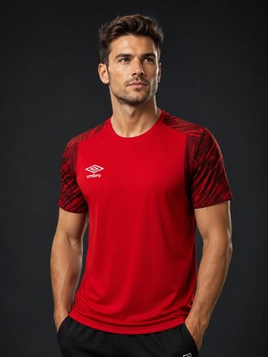Umbro Plus Training Erkek Kırmızı Antrenman Spor Tişörtü TF0437