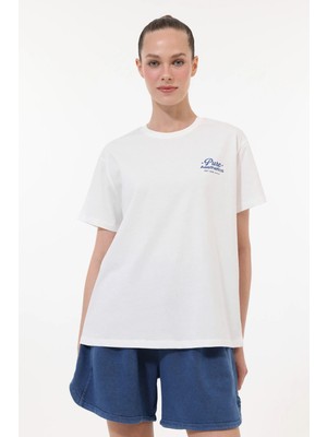 Lumberjack 6m Wb 11NERA 6fx Kadın Beyaz T-Shirt - 102721851