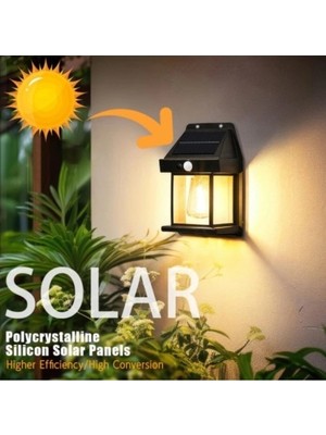 Bucuks Mey Ithalat® Solar Rustik Ampullü Duvar Lambası - Gün Işığı