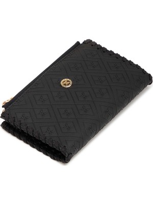 Tergan Siyah Print Kadın Cüzdan - S1CB00055828-P1Q