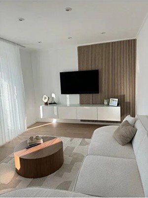 Beyaz Modern Mdf Tv Ünitesi, Şık ve Kullanışlı Tasarım