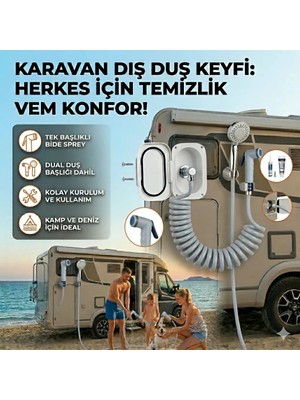 Plasyay Yerli Spiral Taharetmatik Seti Tekne Yat Otel ve Karavanlar Için Gri