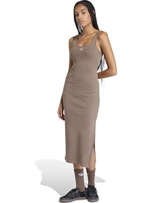 Adidas Ess Rib Dress Kadın Günlük Elbise KE3167 Kahverengi